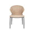 Modern Woven Dining Chair with Metal Legs