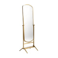Elegant Freestanding Full-Length Mirror with Gold Frame